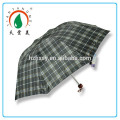 Günstige Check Design Standard Regenschirm Größe Polyester 3 Falten Regenschirm